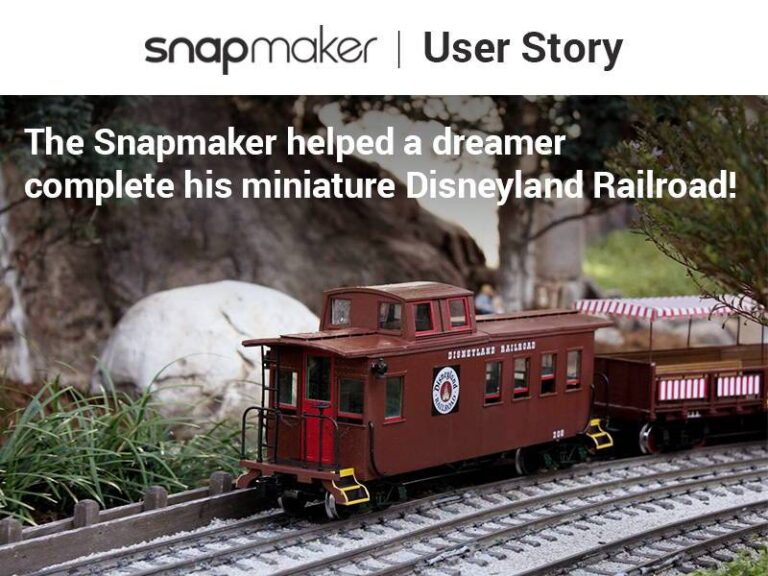 The Snapmaker helped a dreamer complete his miniature Disneyland Railroad!