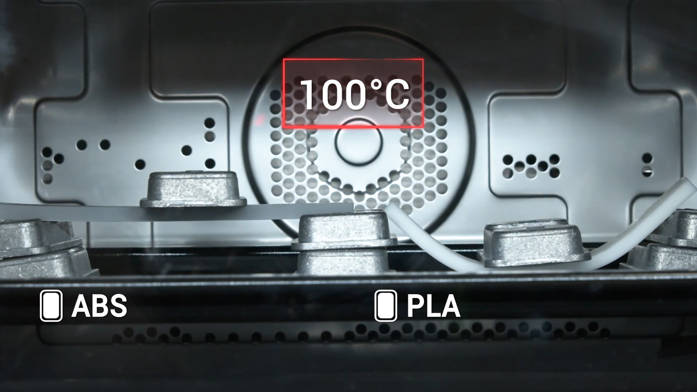 ABS has a higher melting point than PLA.