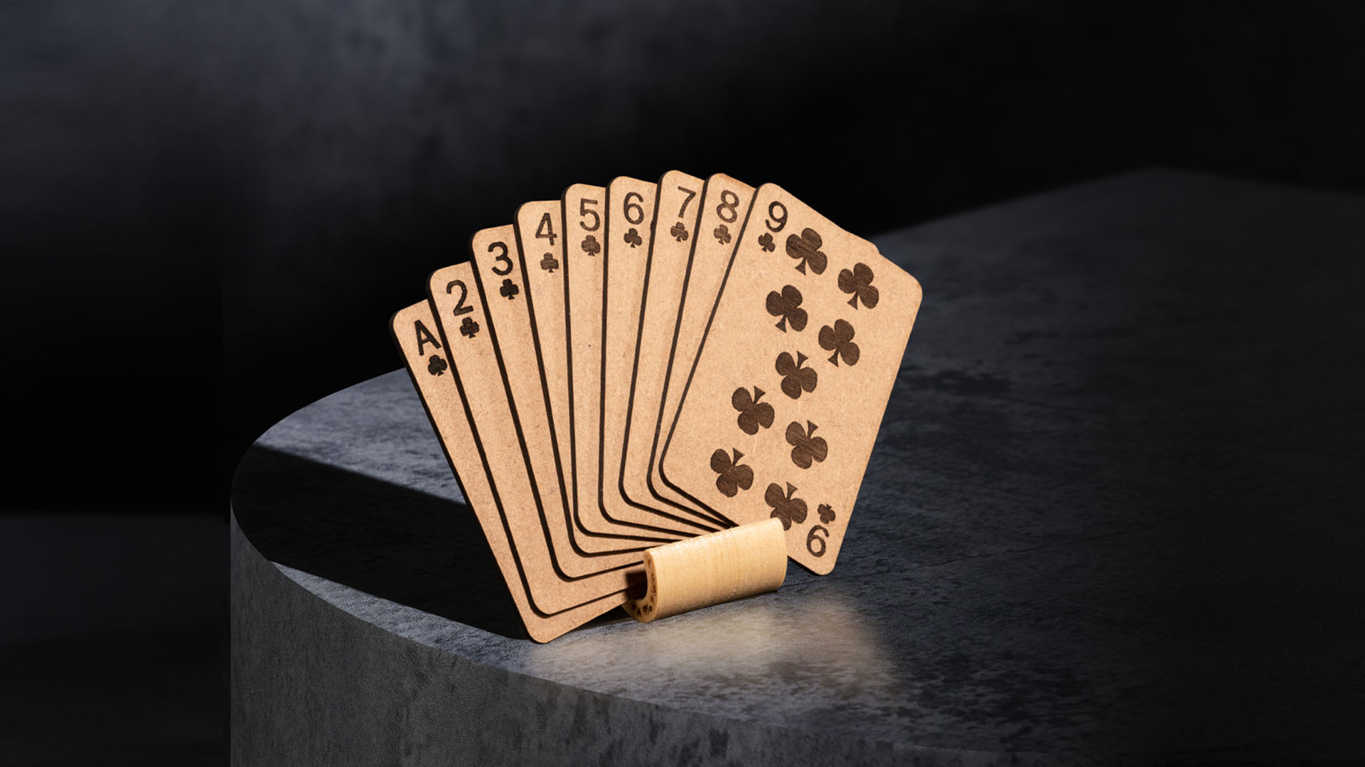 Cards made from medium density fiberboard