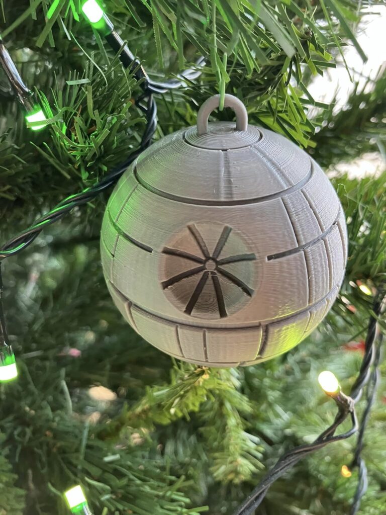 3D Printed Christmas Ornaments Death Star from Star Wars