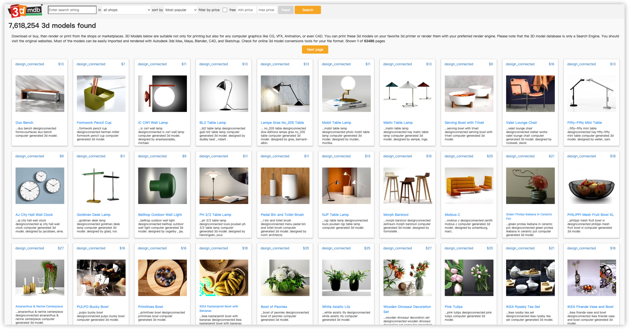screenshot of 3dMdb