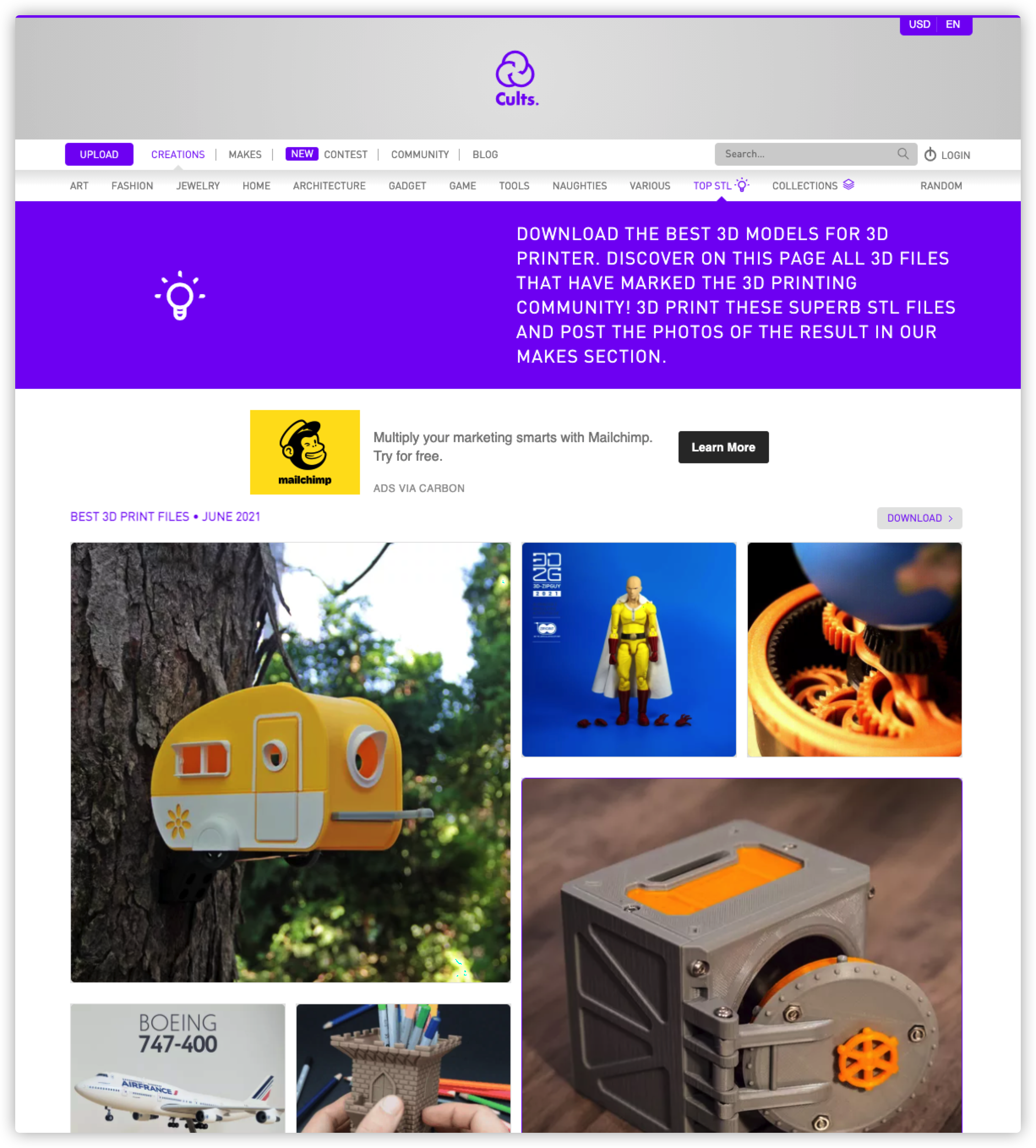 screenshot of Cults
