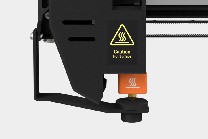 close-up of Snapmaker J1s's nozzle wiper