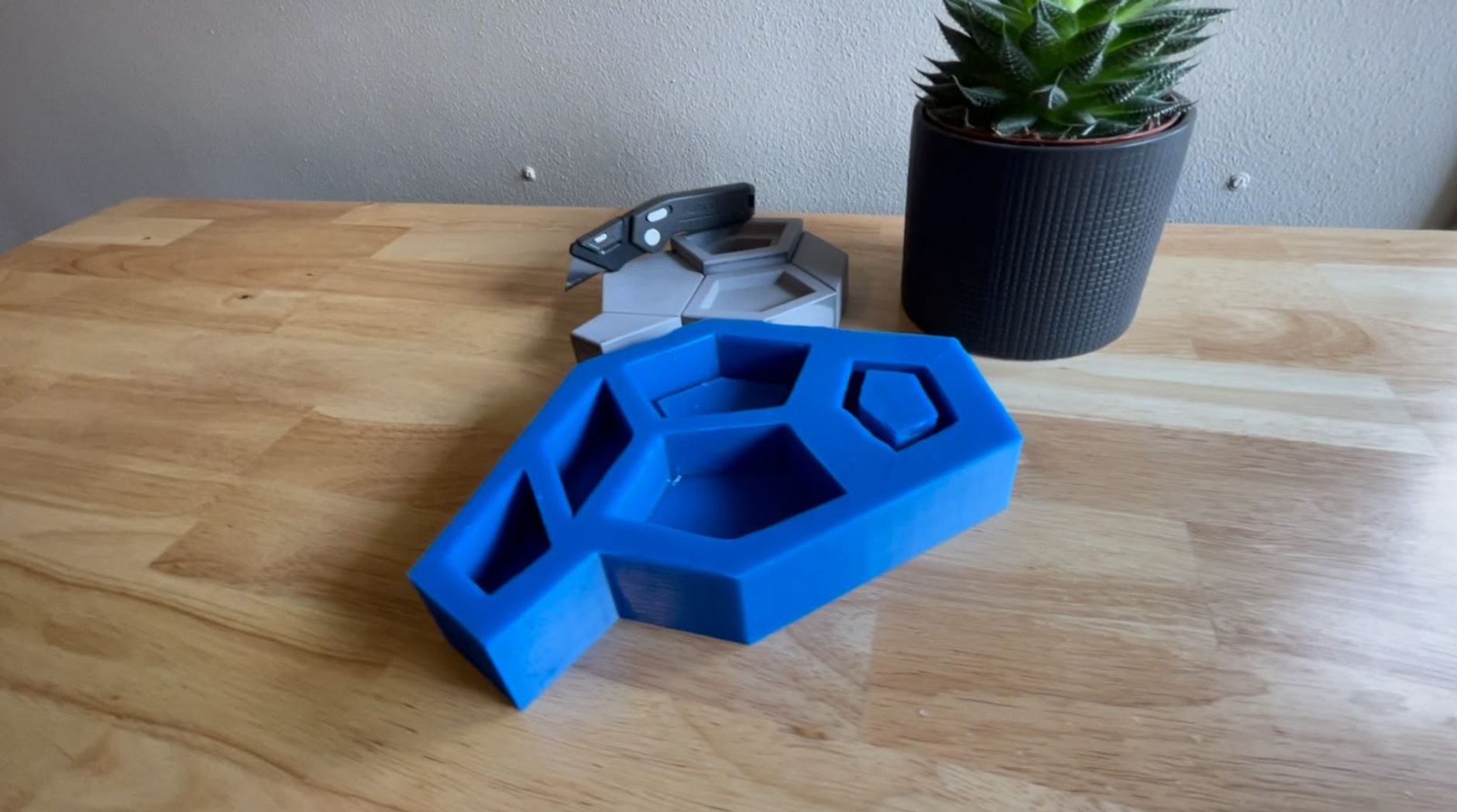 Silicone mold, once all 3D printed parts have been successfully removed.