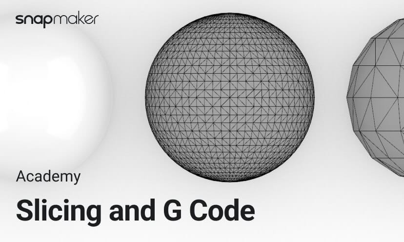 Three spherical 3D models in different stages of slicing