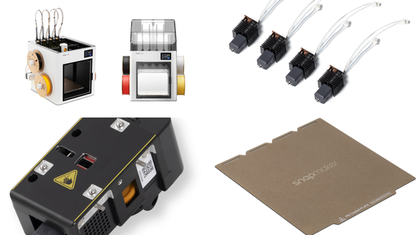 3D Printer Upgrades including nozzles, PEI steel plates, top cover.